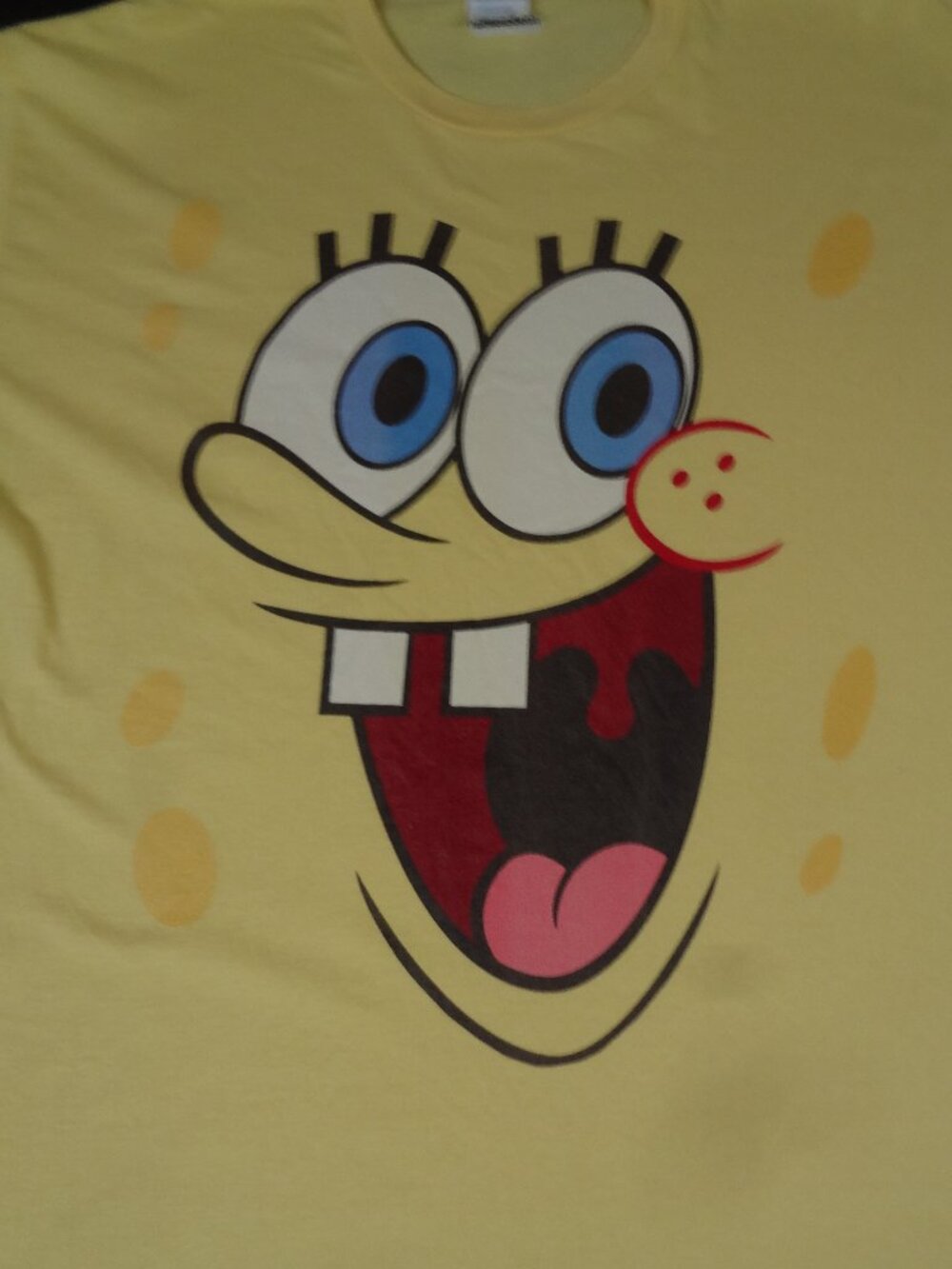 NICKELODEON SPONGEBOB SQUAREPANTS GIANT FACE YELLOW 2XL T-SHIRT L564